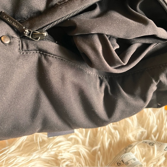 Calvin Klein Women's XS Black Puffer Coat Short Zipper Snap Closure Faux Fur - Picture 7 of 14